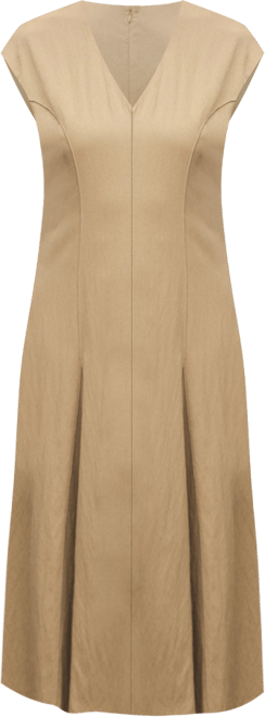 Women's Stitching Detail V-Neck Dress