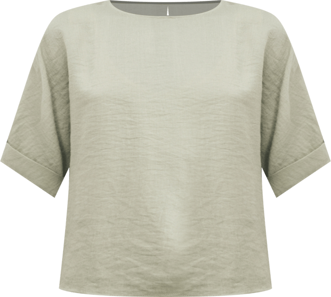 Women's Turn-Up Sleeves Oversized Blouse