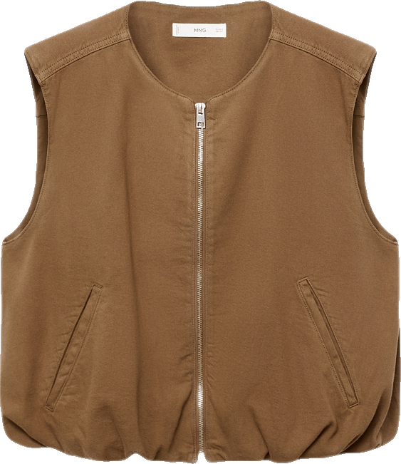 Women's Puffer Denim Vest