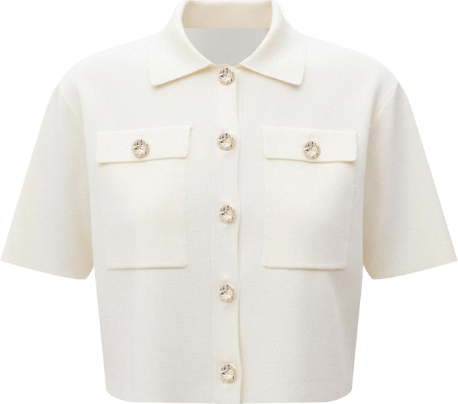 Women's Short-Sleeved Knitted Jacket