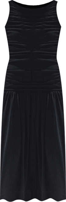 Women's Gathered Midi-Dress