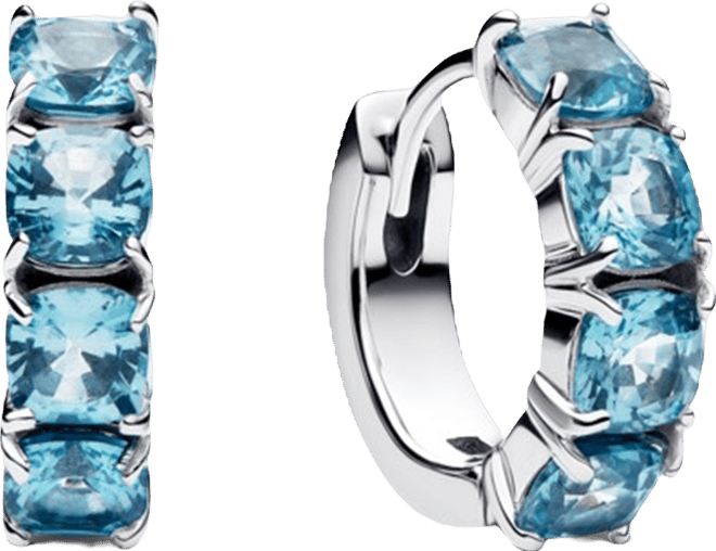 Light Blue Hoop Earrings