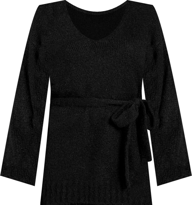 Women's Kiyoka V-Neck Tie-Waist Long-Sleeve Sweater