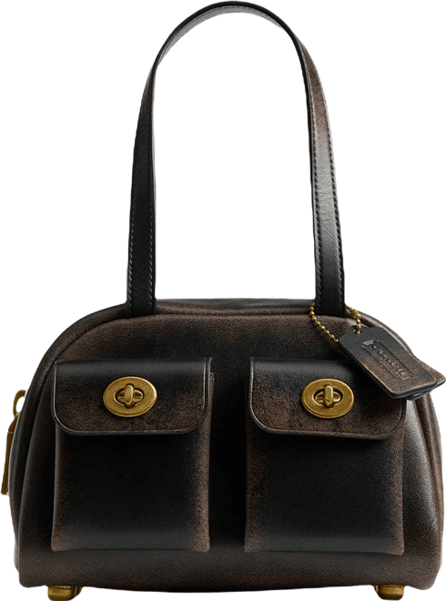 Women's Twin Turnlock Mini Loved Leather Shoulder Bag