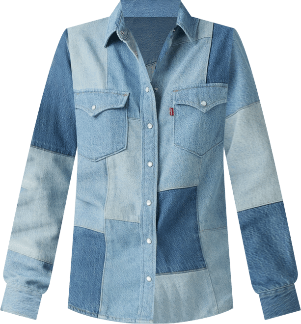 Women's Patchwork Iconic Western Button-Up Shirt