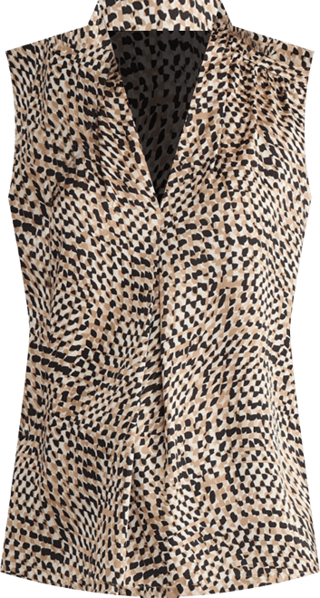 Women's Petite Printed Sleeveless Top