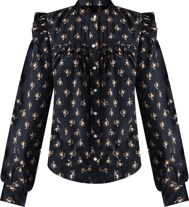 Women's Gianna Long Sleeve Ruffle Trim Blouse