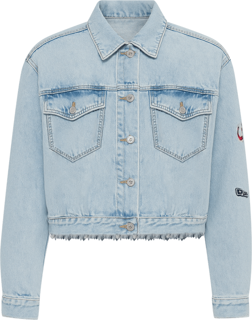 Women's Denim Alabama Crimson Tide Lightwash Full-Button Jean Jacket