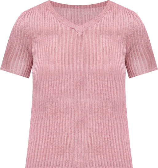 Women's Short-Sleeved Lurex Sweater