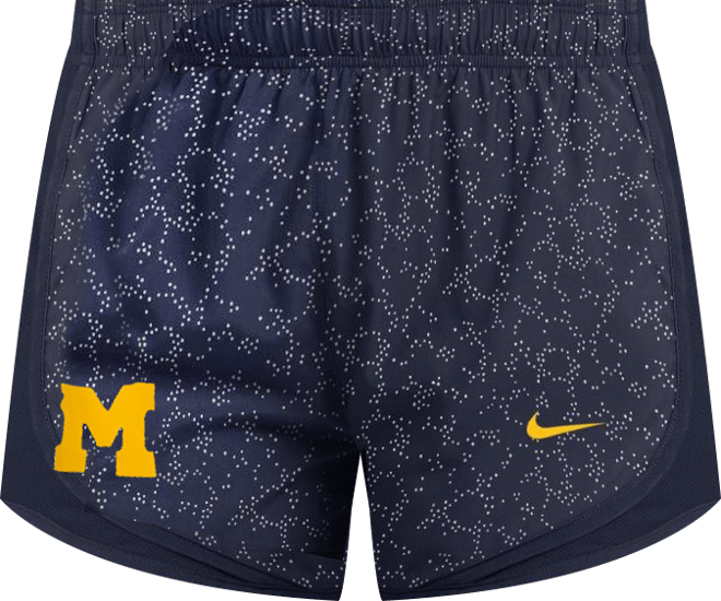 Women's Navy Michigan Wolverines Tempo Pattern Dri-fit Shorts