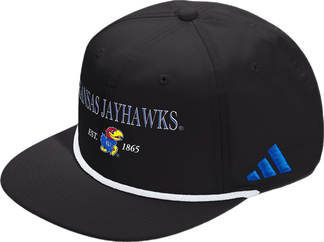 Men's and Women's Black Kansas Jayhawks Seasonal Rope Adjustable Hat