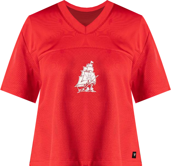 Women's Red Tampa Bay Buccaneers Alternate V-Neck Fashion Jersey T-Shirt