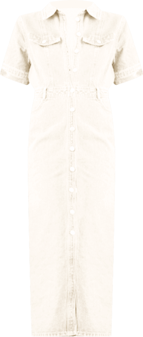 Women's Denim Midi Shirt Dress