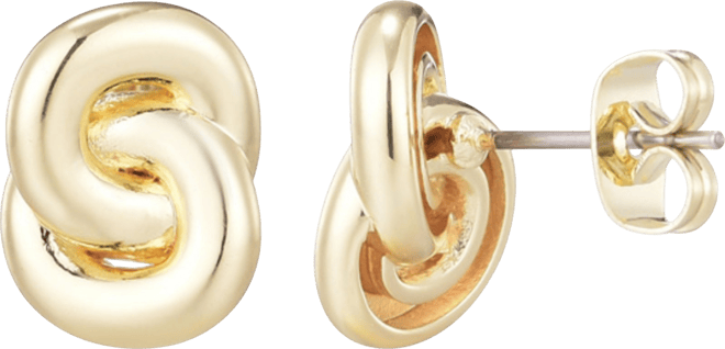 Gold Knot Stud Earrings