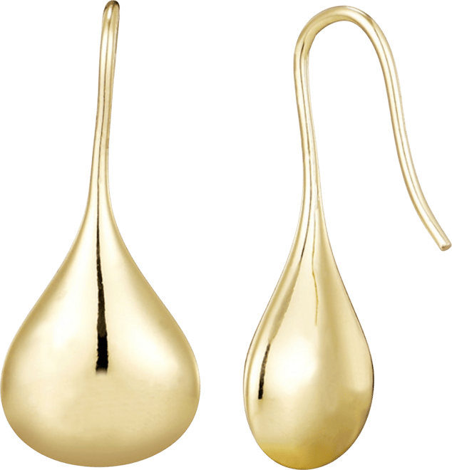 Gold Rain Drop Wire Earrings