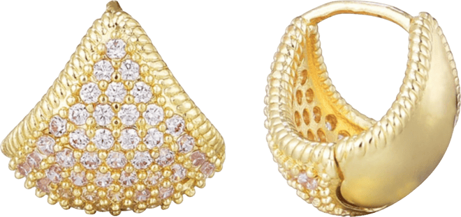 Silver Cz Purse Earrings