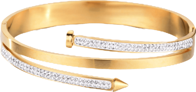 Tarnish Resistant Gold Chunky Nail Bangle