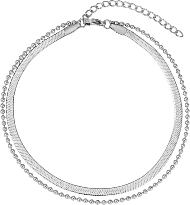 Tarnish Resistant Silver Layered Anklet