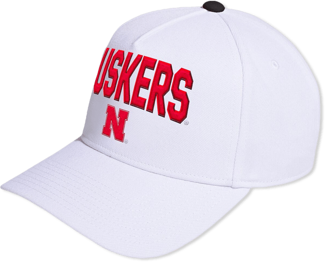 Men's and Women's White Nebraska Huskers Locker Room A-Frame Adjustable Hat