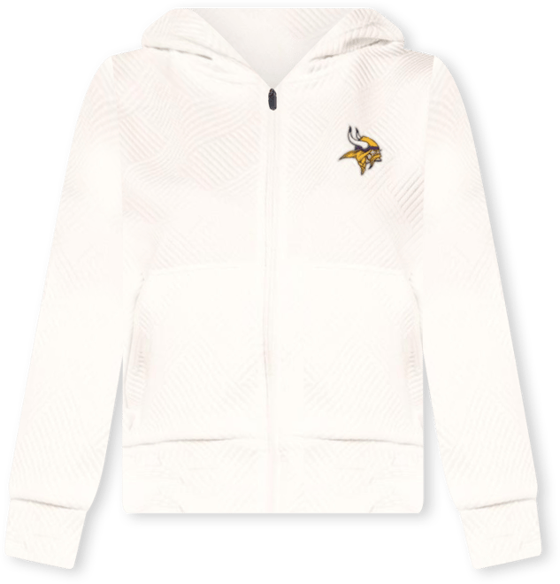 Women's Cream Minnesota Vikings Eleanor Full-Zip Hoodie