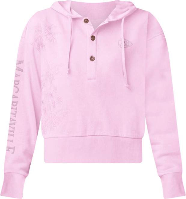 Women's Pink Kansas City Chiefs Island Dream Solid Pullover Hoodie