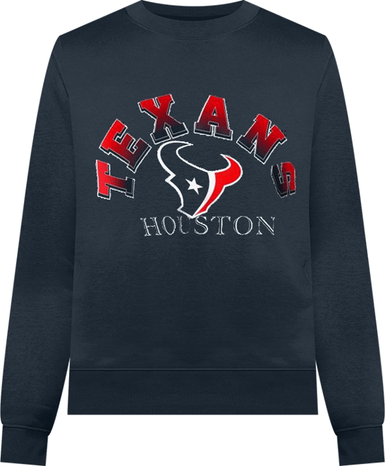 Women's Navy Houston Texans Oversized Feud Sweatshirt