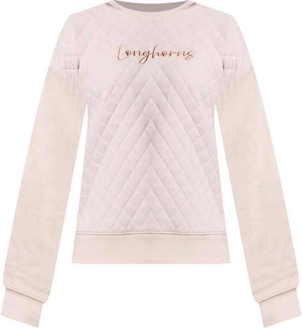 Women's Cream Texas Longhorns Collegiate Hart Mountain Quilted Sweatshirt