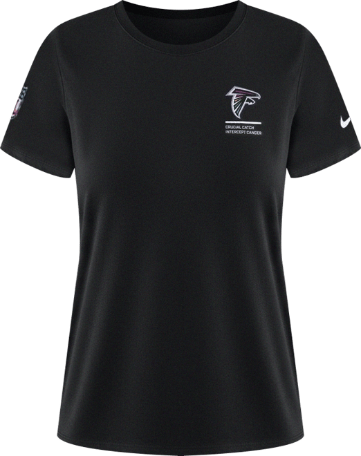 Women's Black Atlanta Falcons 2025 Nfl Crucial Catch Tri-Blend Dri-fit T-Shirt