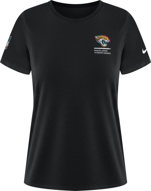 Women's Black Jacksonville Jaguars 2025 Nfl Crucial Catch Tri-Blend Dri-fit T-Shirt