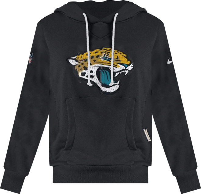 Women's Black Jacksonville Jaguars Sideline Standard Issue&nbsp;Initial Home&nbsp;Dri-fit Hoodie