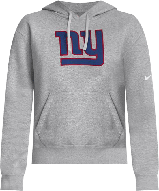 Women's Heather Gray New York Giants Club Fleece Pullover Hoodie