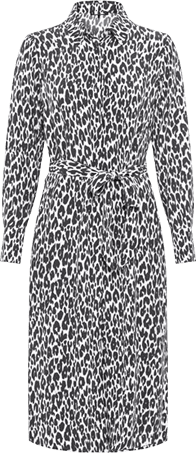 Women's Leopard Print Shirt Dress