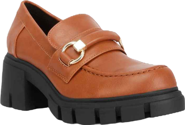 Evangeline Womens chunky platform loafers