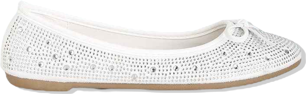 Womens hosana rhinestones and stud embellished ballet flats