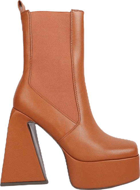 Frosty High Platform Block Heel Chelsea Boot Women
