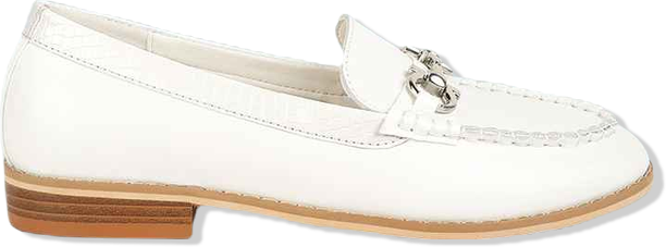 Holda Womens Horsebit Embellished Loafers With Stitch Detail