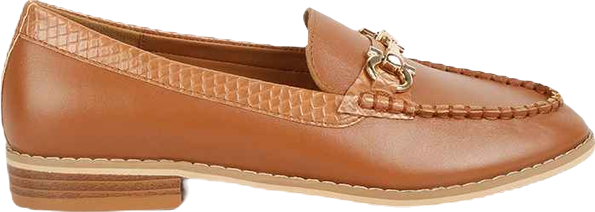 Holda Womens Horsebit Embellished Loafers With Stitch Detail