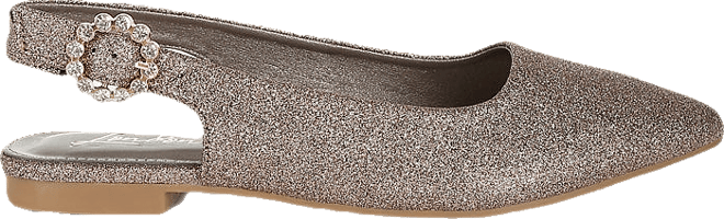 Giora Glitter Slingback Flat Womens Sandals Women