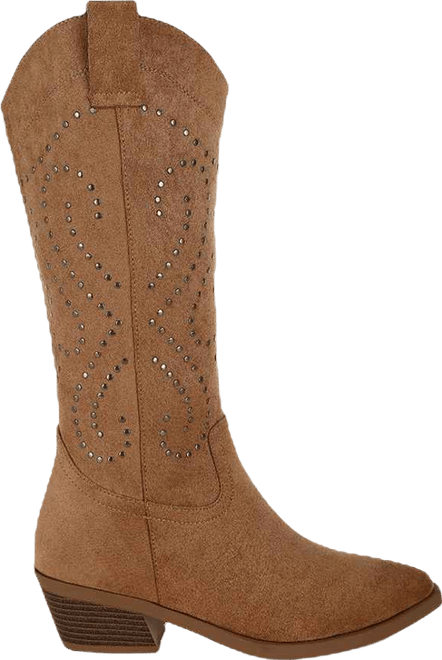 Lariat Studs Embellished Cowboy Boots Women