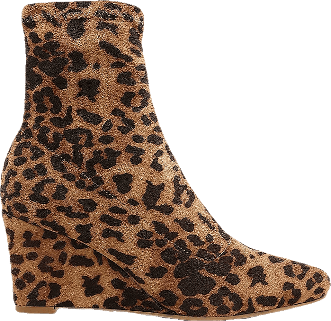 Yara Microfiber Wedge Sock Boots Women