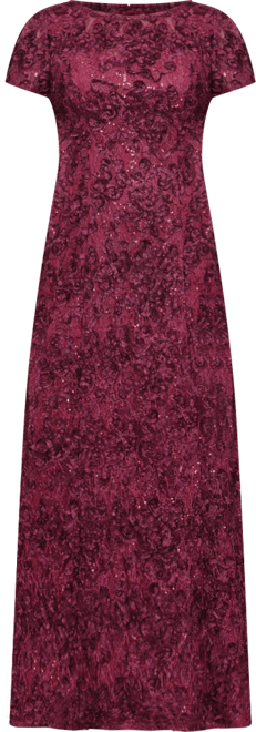 Women's Soutache Sequinned A-Line Dress