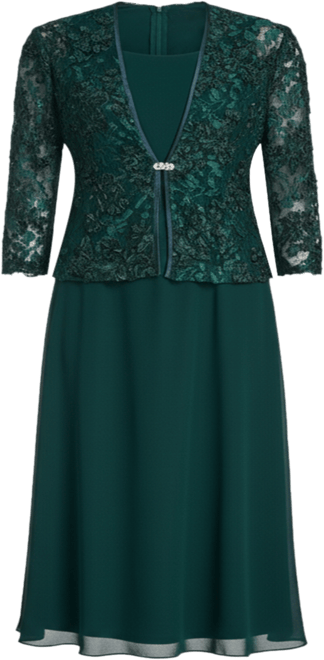 Plus Size 2-Pc. Lace Jacket & Dress Set