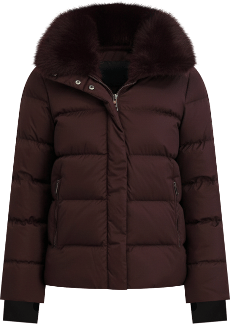 Women's Faux-Fur-Collar Hooded Puffer Coat