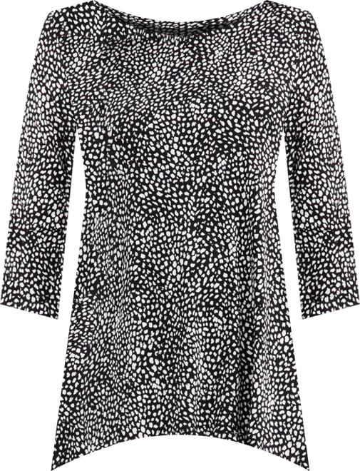 Women's Printed 3/4-Sleeve Swing Knit Top, Macy's Exclusive