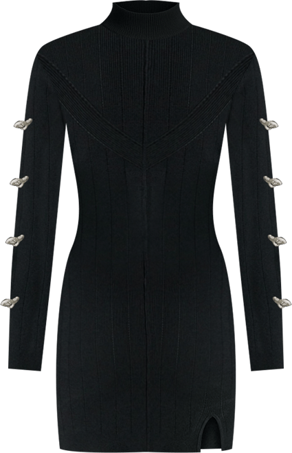 Women's Rhinestone Bow Knit Dress