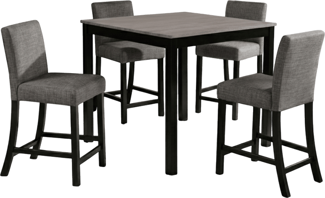 Casainc 5 Piece Counter Height Table Set with 4 Chairs for Kitchen or Dining Room