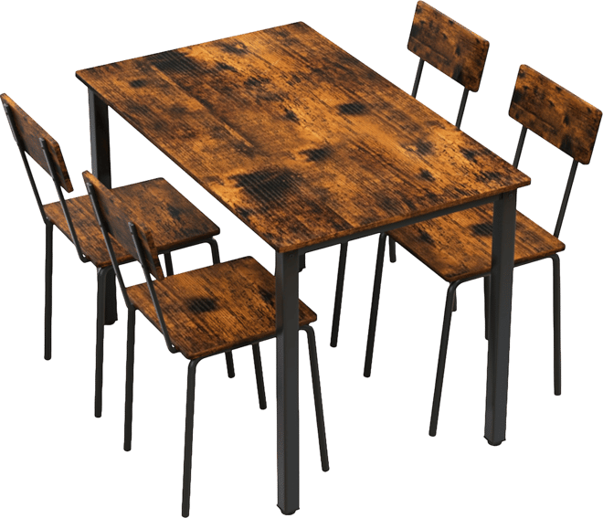 Casainc 5 Piece Modern Dining Table Set with 4 Chairs for Home Kitchen or Dining Area