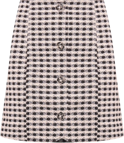 Women's Button-Front Knit Mini Skirt