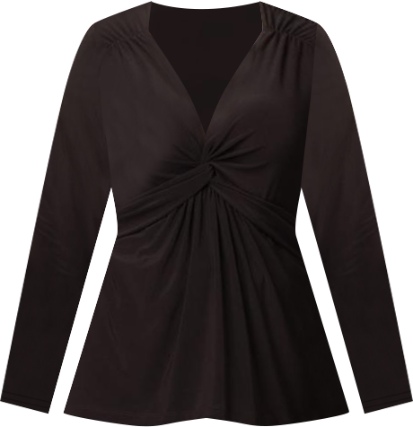 Women's Plus Size Abigail Long Sleeve Twist Top