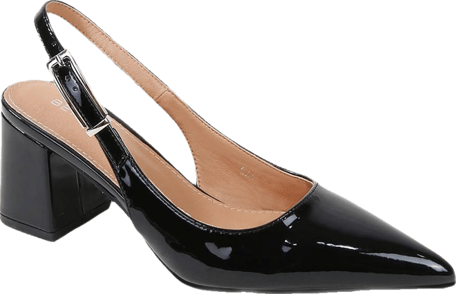 Cai Patent Block Heel Slingback